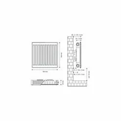 Flomasta Type 11 Single-Panel Single Convector Radiator 500 x 400mm White 1109BTU -Heating Radiators Store 113XP A4
