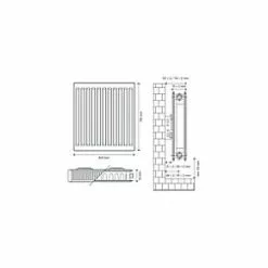 Flomasta Type 21 Double-Panel Plus Single Convector Radiator 700 x 800mm White 4150BTU -Heating Radiators Store 334XP A4