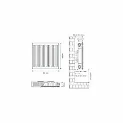 Flomasta Type 11 Single-Panel Single Convector Radiator 500 x 500mm White 1386BTU 10 Flomasta Type 11 Single-Panel Single Convector Radiator 500 x 500mm White 1386BTU -Heating Radiators Store 336XP A4