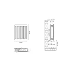 Flomasta Type 21 Double-Panel Plus Single Convector Radiator 500 x 500mm White 1960BTU 10 Flomasta Type 21 Double-Panel Plus Single Convector Radiator 500 x 500mm White 1960BTU -Heating Radiators Store 411XP A4