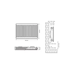 Flomasta Type 11 Single-Panel Single Convector Radiator 400 x 900mm White 2056BTU -Heating Radiators Store 519XP A4