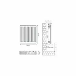 Flomasta Type 11 Single-Panel Single Convector Radiator 600 x 600mm White 1946BTU 10 Flomasta Type 11 Single-Panel Single Convector Radiator 600 x 600mm White 1946BTU -Heating Radiators Store 579XP A4