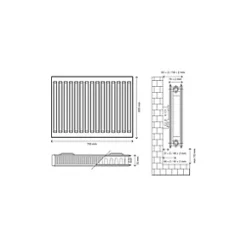 Flomasta Type 21 Double-Panel Plus Single Convector Radiator 600 x 700mm White 3192BTU 10 Flomasta Type 21 Double-Panel Plus Single Convector Radiator 600 x 700mm White 3192BTU -Heating Radiators Store 646XP A4