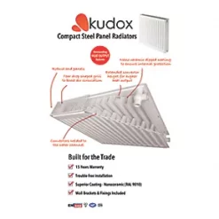 Kudox Premium Type 22 Double-Panel Double Convector Radiator 600 x 900mm White 5406BTU 11 Kudox Premium Type 22 Double-Panel Double Convector Radiator 600 x 900mm White 5406BTU -Heating Radiators Store 68129 A5