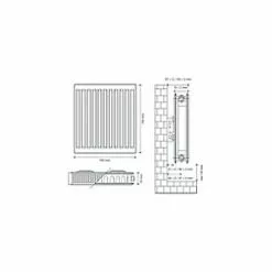 Flomasta Type 21 Double-Panel Plus Single Convector Radiator 700 x 700mm White 3631BTU 10 Flomasta Type 21 Double-Panel Plus Single Convector Radiator 700 x 700mm White 3631BTU -Heating Radiators Store 756XP A4
