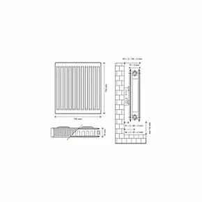 Flomasta Type 21 Double-Panel Plus Single Convector Radiator 700 x 700mm White 3631BTU 5 Flomasta Type 21 Double-Panel Plus Single Convector Radiator 700 x 700mm White 3631BTU - Image 5