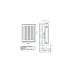 Flomasta Type 21 Double-Panel Plus Single Convector Radiator 600 x 500mm White 2280BTU 10 Flomasta Type 21 Double-Panel Plus Single Convector Radiator 600 x 500mm White 2280BTU -Heating Radiators Store 784XP A4