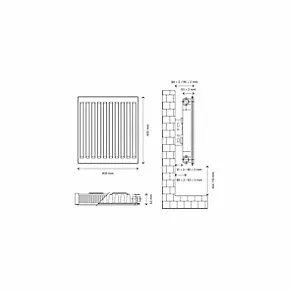Flomasta Type 11 Single-Panel Single Convector Radiator 600 x 400mm White 1298BTU 5 Flomasta Type 11 Single-Panel Single Convector Radiator 600 x 400mm White 1298BTU - Image 5
